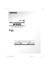 Toshiba VCR W-609 User manual