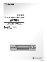 Toshiba VCR W-704 User manual