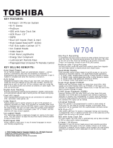 Toshiba VCR W704 User manual