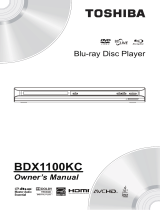 Toshiba Blu-ray Player BDX1100KC User manual