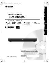 Toshiba BDX2000KC User manual