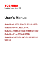 Toshiba Satellite Pro L850 User manual