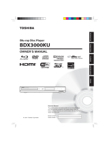 Toshiba Blu-ray Player BDX3000KU User manual