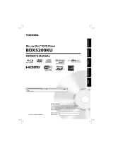 Toshiba Blu-ray Player bdx5200ku User manual