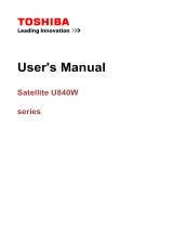 Toshiba U840W (PSU5XC-012007) User manual