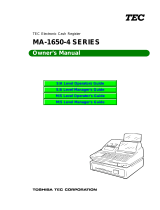 Toshiba Cash Register MA-1650-4 User manual