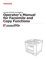 Toshiba Copier 190F User manual
