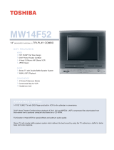 Toshiba DVD VCR Combo MW14F52 User manual