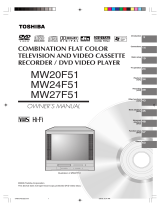 Toshiba DVD VCR Combo MW20F51 User manual