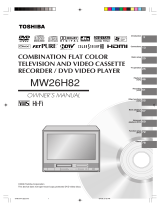 Toshiba DVD VCR Combo MW26H82 User manual