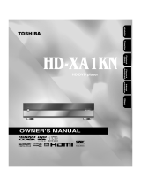 Toshiba HD-XA1 User manual