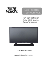 Tote Vision Computer Monitor LCD-1901HD User manual