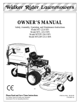 Walker Lawn Mower Model MT User manual