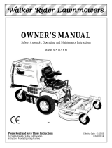 Walker Rider Lawnmowers MS (13 HP) User manual