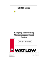 Watlow Ramping and Profiling Microprocessor-Based Control SERIES 1500 User manual