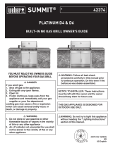 Weber SUMMIT PLATINUM D4 NG (BUILT IN 2006) User manual