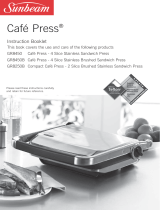 Sunbeam GR8450 Café Press User manual