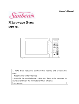 Sunbeam Microwave Oven SMW714 User manual