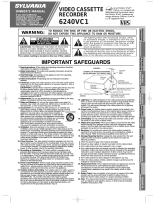 Sylvania VCR 6240VC1 User manual
