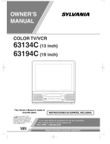 Sylvania TV VCR Combo 63134C, 63194C User manual