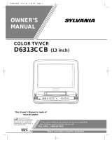 Sylvania TV VCR Combo D6313CCB User manual