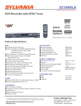 Sylvania DVD Recorder ZC350SL8 User manual