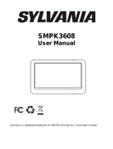 Sylvania MP3 Player SMPK3608 User manual