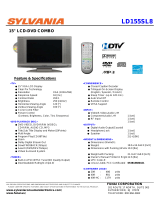 Sylvania TV DVD Combo LD155SL8 User manual