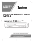 Sylvania DVD VCR Combo SD7S3 User manual