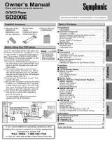 Symphonic SD200E User manual