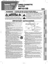 Symphonic VCR MFV210D User manual