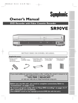 Symphonic DVD Recorder SR90VE User manual