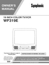 Symphonic TV VCR Combo WF319E User manual