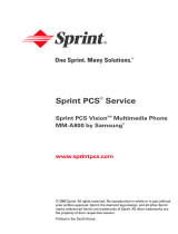Sprint Nextel SPH-A800 Sprint User manual