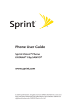 Sprint Nextel Cell Phone Katana II User manual