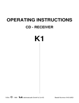 T+A Elektroakustik K1 CD-RECEIVER User manual