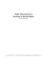 Talk electronic CD Player Thunder 3.1B User manual