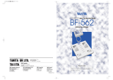 Tanita Scale BF-562 User manual