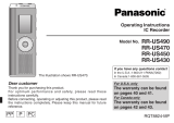 Panasonic RR-US490 User manual