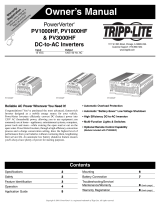 Tripp Lite PV1000HF, PV1800HF, PV3000HF User manual