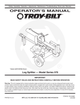 Troy-Bilt Log Splitter 570 User manual