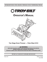 Troy-Bilt Snow Blower 4510 User manual