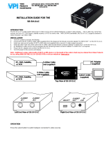 Video Products SE-SV-2-LC User manual