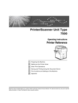 Ricoh Fax Machine 7500 User manual