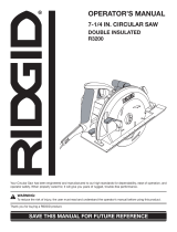 RIDGID Saw R3200 User manual
