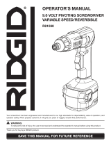 RIDGID Power Screwdriver R81030 User manual