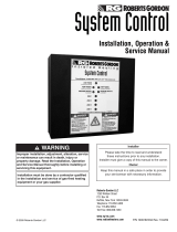 Roberts Gorden System Control HP 120 V 1 User manual