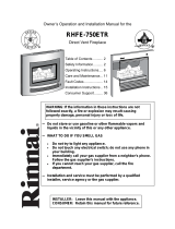 Rinnai Indoor Fireplace RHFE-750ETR User manual