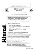 Rinnai Furnace RHFE-1004FA User manual