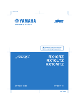Yamaha RX10RZ User manual